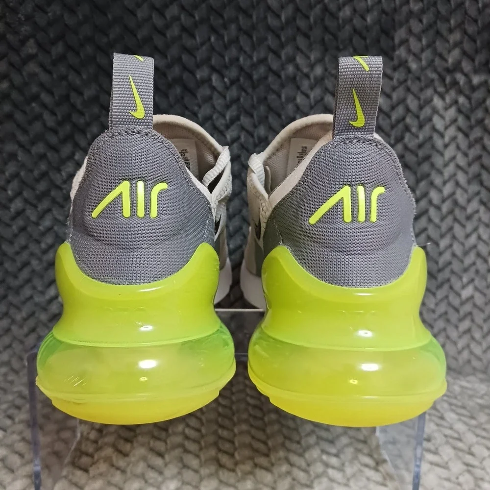 Nike Air Max 270 Light Bone Volt GS Walking Running Shoes Size 5Y Women's 6.5
